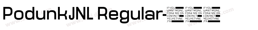 PodunkJNL Regular字体转换